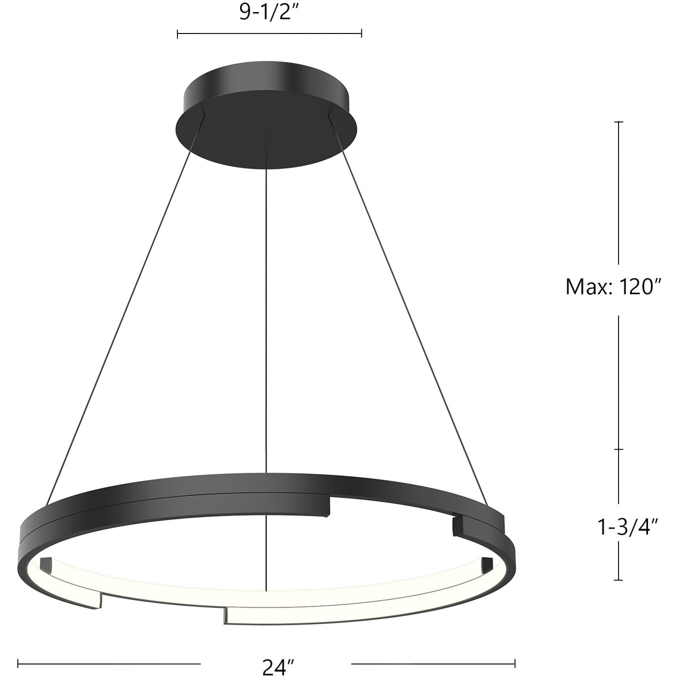 Anello Minor Pendant Ceiling Light in Walnut